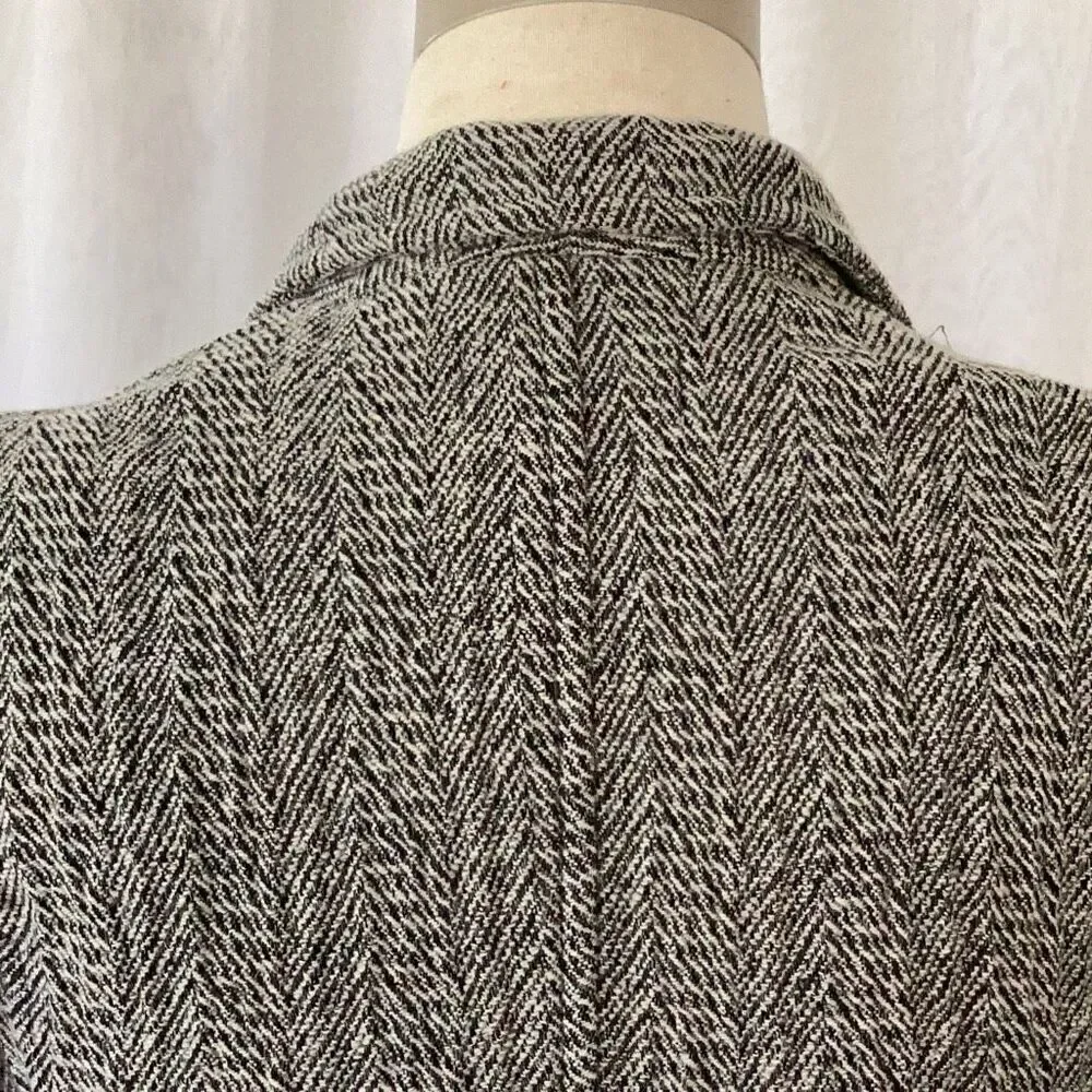 Isabel Marant Etoile Women’s 36 Gray Herringbone Blazer Jacket Wool Blend - Picture 9 of 11